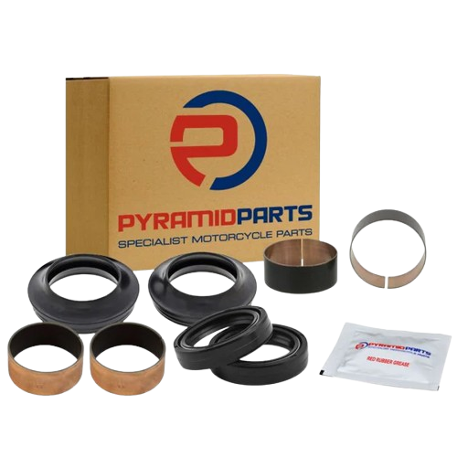 Pyramid Parts motorcycle fork seal kit including fork seals, bushes and grease